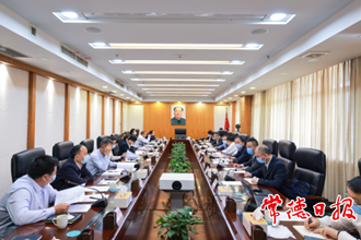 曹志強(qiáng)與大唐華銀董事長(zhǎng)賀子波一行座談