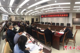 市人大常委會召開全國、省人大代表建議征求意見座談會