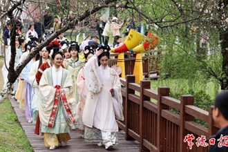 【社會(huì)】萬(wàn)名游客齊聚 桃花源里上演唯美國(guó)風(fēng)