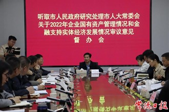 2022年企業(yè)國有資產(chǎn)管理情況和金融支持實(shí)體經(jīng)濟(jì)發(fā)展情況審議意見研究處理情況督辦會(huì)召開