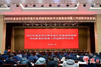 市委召開2023年度縣市區(qū)和市直行業(yè)系統(tǒng)黨組織書記抓基層黨建工作述職評議會議：認真履行第一責任人職責 堅決把基層黨建抓實抓細抓到位