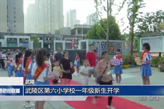 武陵區(qū)第六小學校一年級新生開學