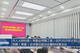 市人大財經(jīng)委（常委會預(yù)算工委）召開2025年計劃、預(yù)算（草案）征求意見座談會暨財經(jīng)委全會