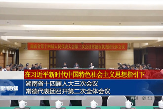 湖南省十四屆人大三次會議常德代表團召開第二次全體會議