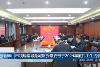 市領(lǐng)導(dǎo)指導(dǎo)鼎城區(qū)委常委班子2024年度民主生活會