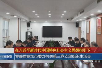 羅毅君參加常德市委辦機(jī)關(guān)第三黨支部組織生活會