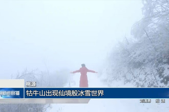 桃源：牯牛山出現(xiàn)仙境般冰雪世界