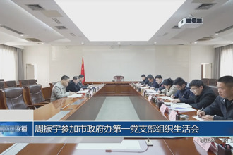 周振宇參加市政府辦第一黨支部組織生活會